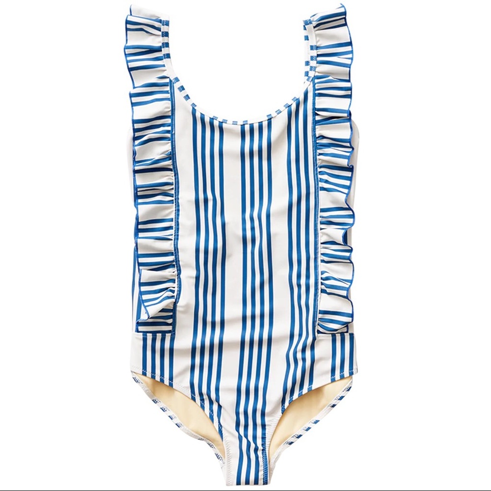 Pink Chicken Blue Stripe Katniss Suit Medium NWT